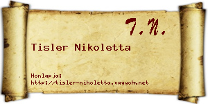 Tisler Nikoletta névjegykártya