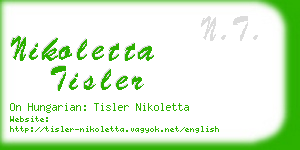 nikoletta tisler business card